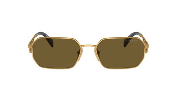 Das Bild zeigt die Sonnenbrille 0PR A51S 15N01T von der Marke Prada in Matt gold.