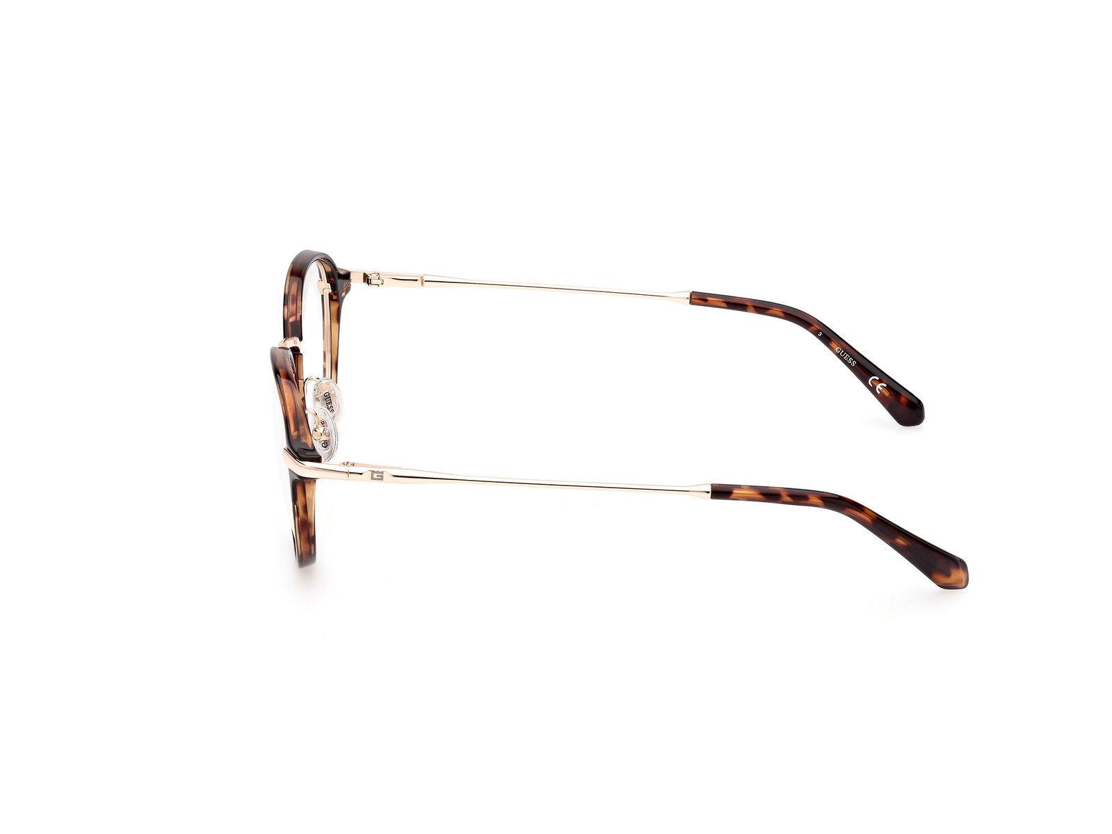 Das Bild zeigt die Korrektionsbrille GU50079 052 von der Marke Guess in havanna/fold.