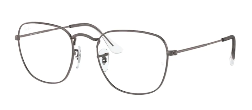 Ray Ban eckige Brille in Gunmetal aus Metall für Damen & Herren RX3857V 2502 51