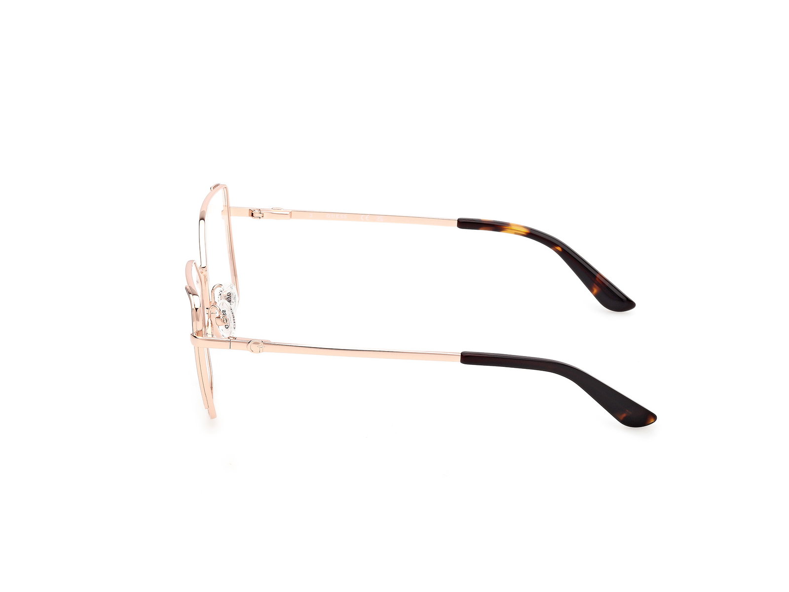 Das Bild zeigt die Korrektionsbrille GU50223 028 von der Marke Guess in Roségold.
