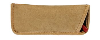 Das Bild zeigt ein rechteckiges Brillenetui in Braun.