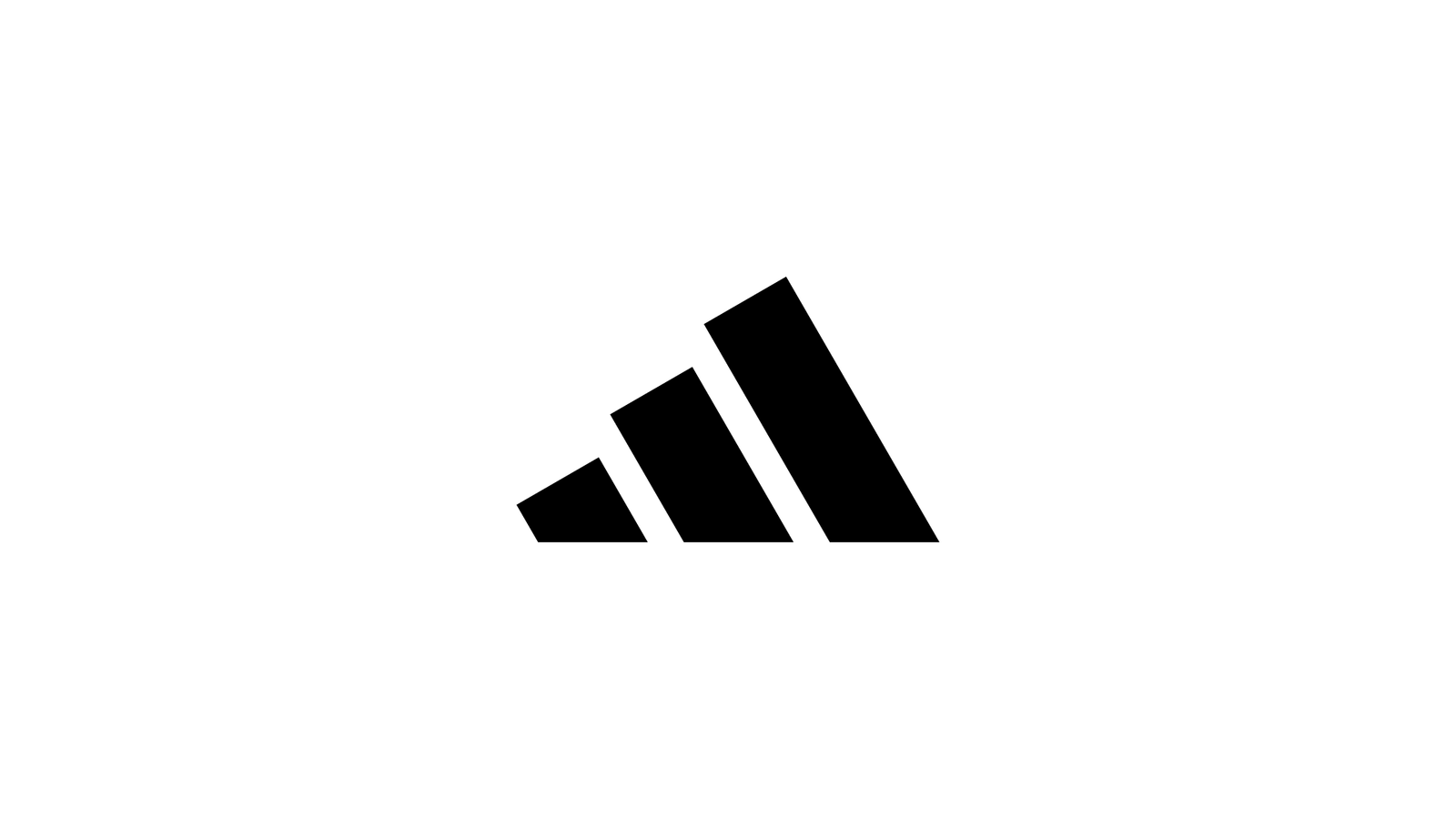 Das Bild zeigt das schwarze Logo der Marke Adidas Sport.