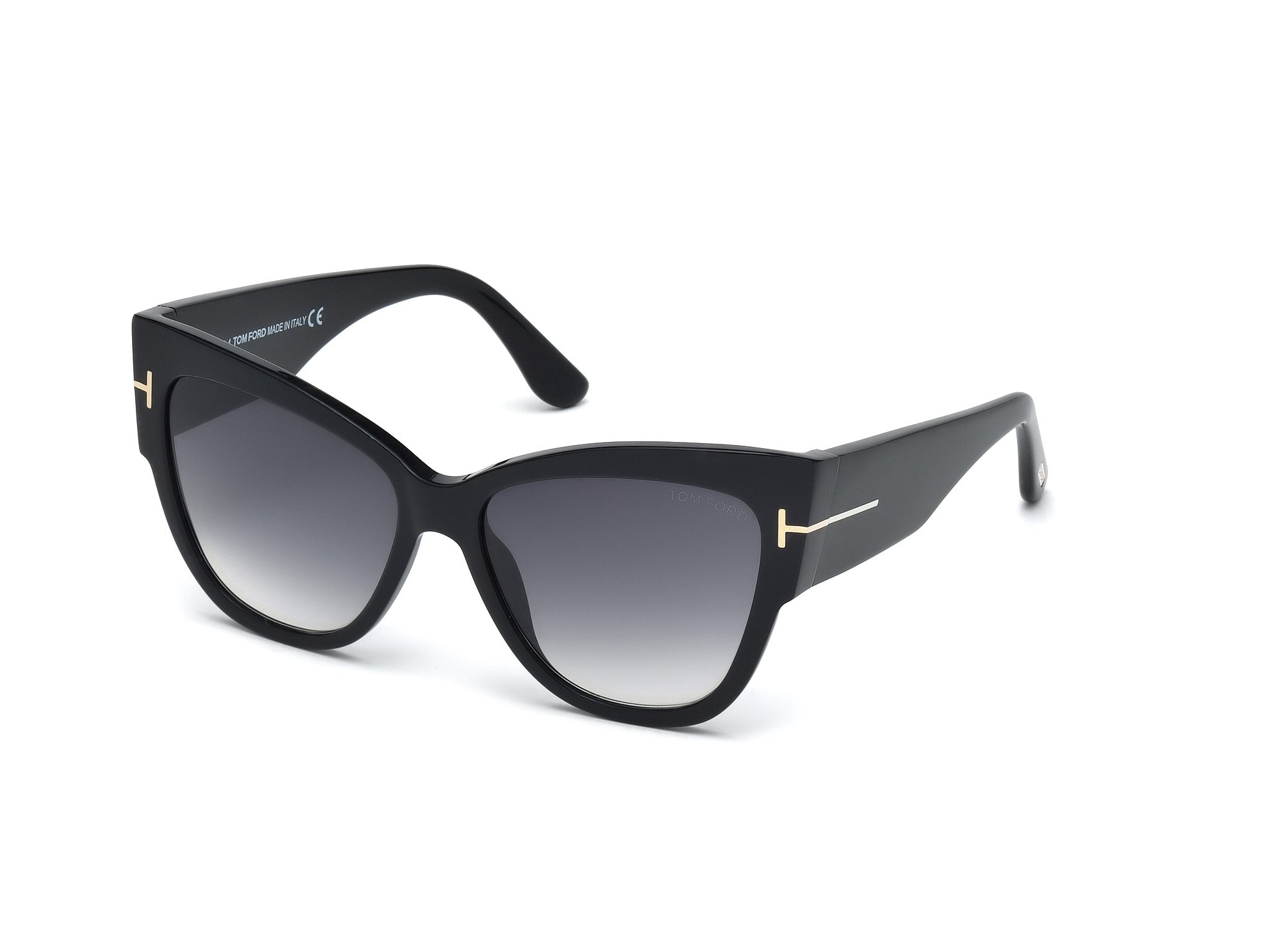 Das Bild zeigt die Sonnenbrille Anoushka FT0371 von der Marke Tom Ford in schwarz