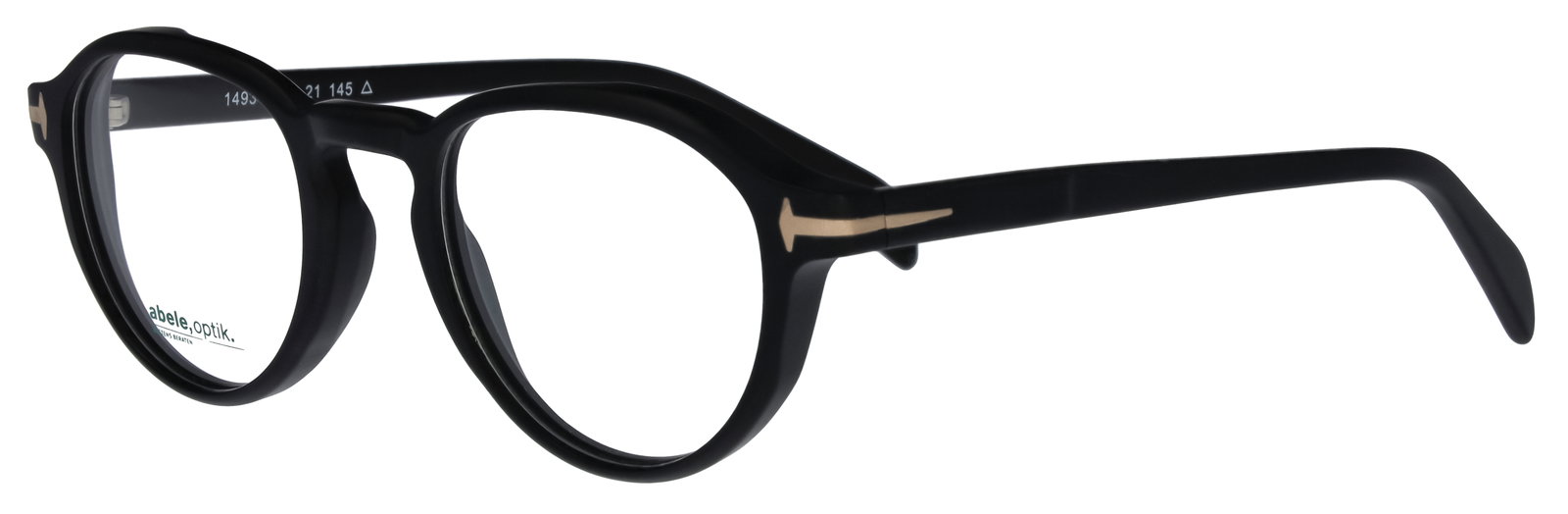 Das Bild zeigt die Brille 149341 von der Marke Abele Optik in schwarz matt.