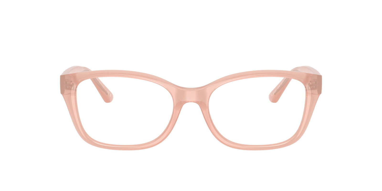 Das Bild zeigt die Korrektionsbrille RL6252U von der Marke Ralph Lauren in Babyrosa.