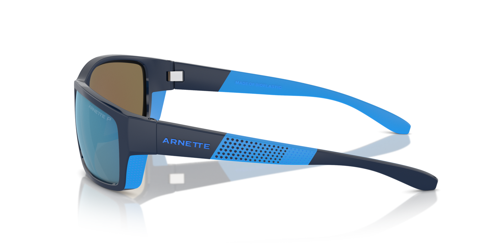 Das Bild zeigt die Sonnenbrille AN4336 275422 von der Marke Arnette in schwarz/blau.