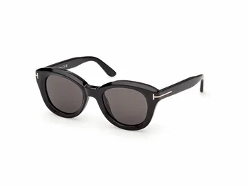Zu sehen ist die Sonnenbrille FT1344 01A in glänzend schwarz von der Marke Tom Ford.