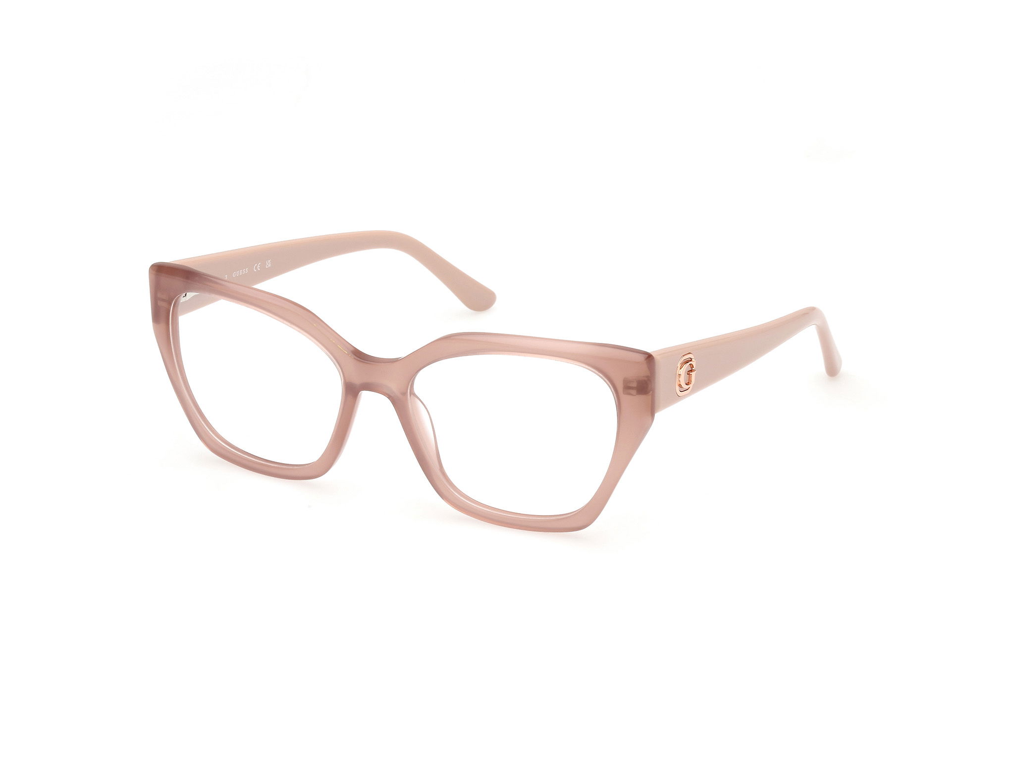 Das Bild zeigt die Korrektionsbrille GU50112 057 von der Marke Guess in Beige