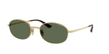 Das Bild zeigt die Sonnenbrille VO5599S von der Marke Vogue in Hellgold.