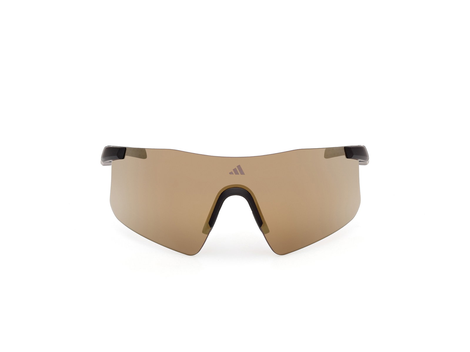 Das Bild zeigt die Adidas Sport Sonnenbrille Kaphiros SP0122 in matt schwarz von vorne.
