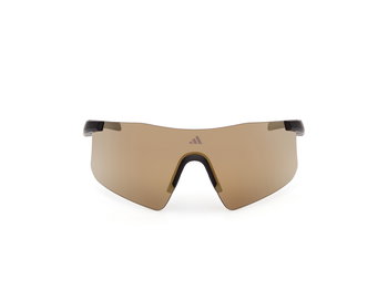 Das Bild zeigt die Adidas Sport Sonnenbrille Kaphiros SP0122 in matt schwarz von vorne.