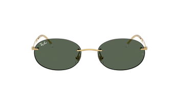 Das Bild zeigt die Ray Ban Sonnenbrille RB3767 in Gold mit grünen Verlaufsgläsern von vorne.