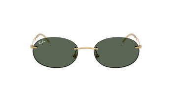 Das Bild zeigt die Ray Ban Sonnenbrille RB3767 in Gold mit grünen Verlaufsgläsern von vorne.