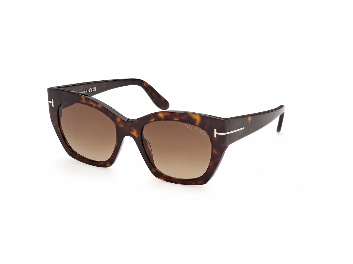  Tom Ford Sonnenbrille Joni-02 in dunkel Havanna FT1422 52F 54