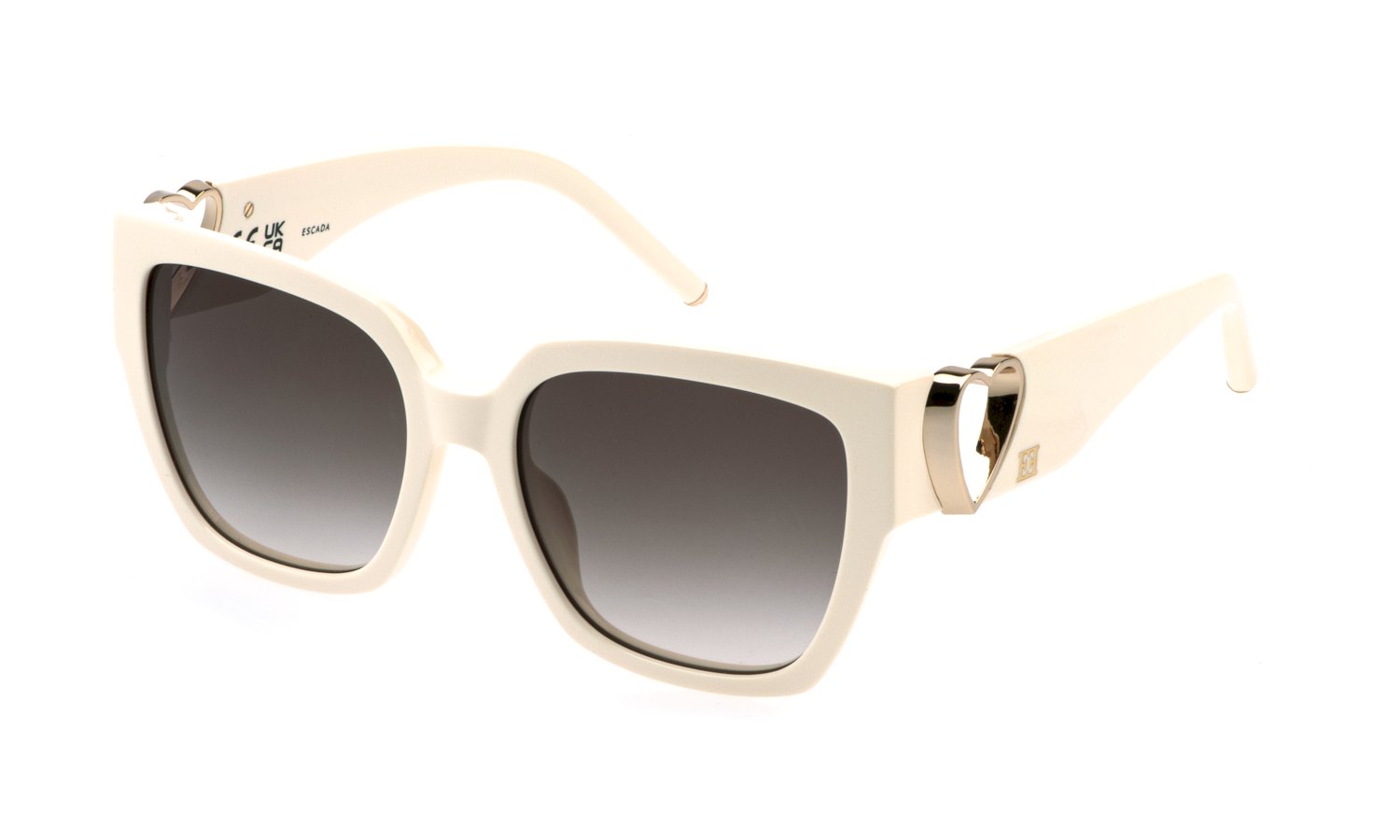 zu sehen ist die Sonnenbrille SESF43 von Escada in der Farbe Weiß.