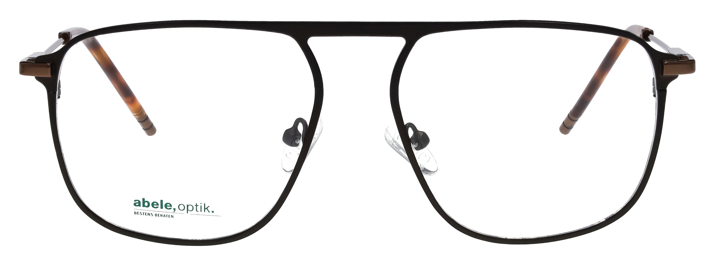 Das Bild zeigt die Korrektionsbrille 148081 von der Marke Abele Optik in schwarz matt.