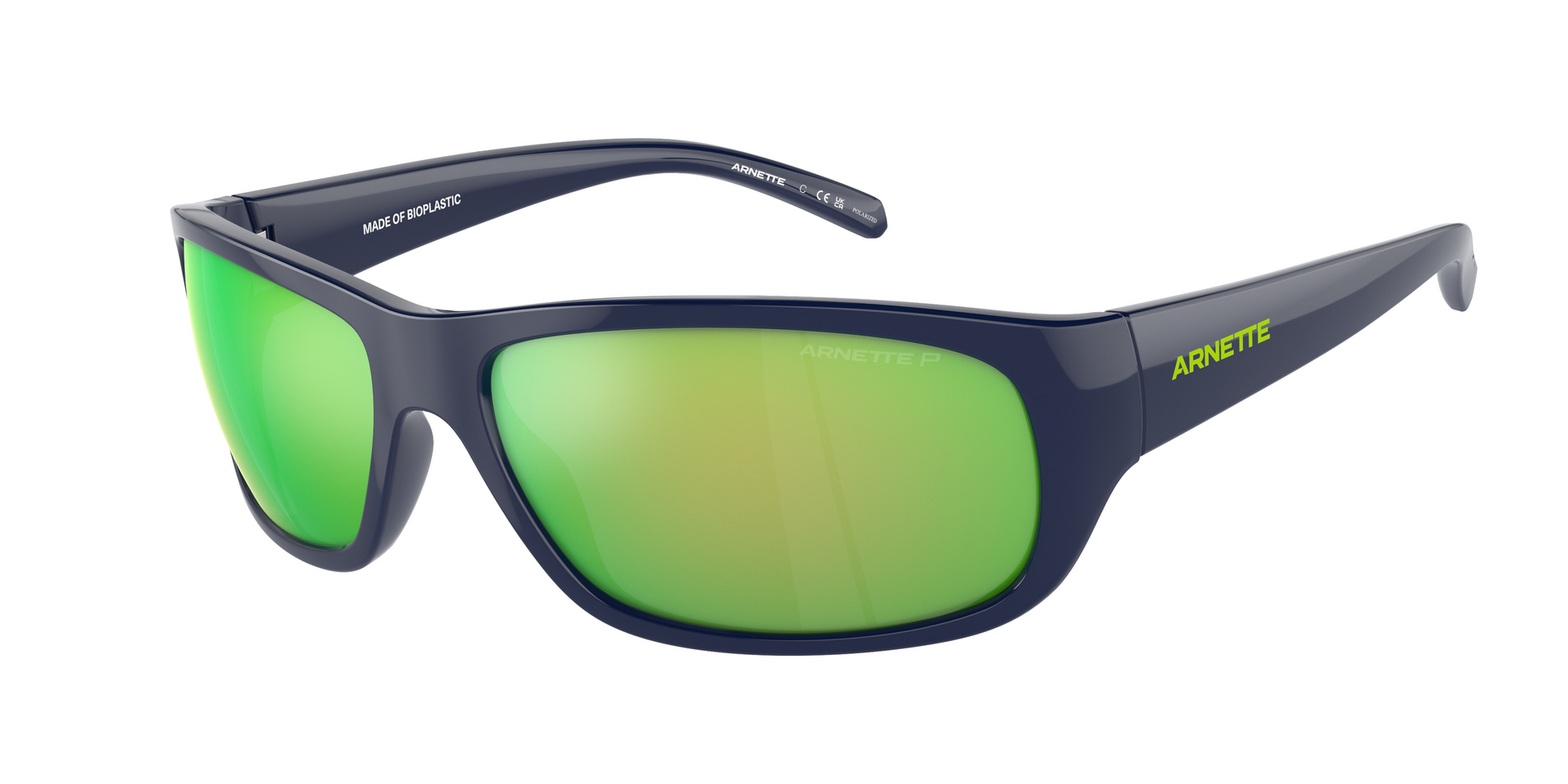 Das Bild zeigt die Sonnenbrille AN4290 27541I von der Marke Arnette in Schwarz/Grün.