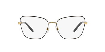 Das Bild zeigt die Korrektionsbrille DG1346 1311 von der Marke D&G in schwarz-gold.