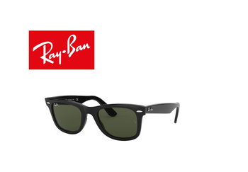 Zu sehen ist die Ray Ban Wayfarer Sonnenbrille RB2140 901 50