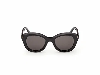 Zu sehen ist die Sonnenbrille FT1344 01A in glänzend schwarz von der Marke Tom Ford.