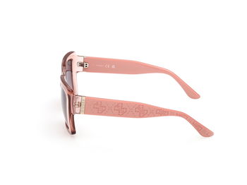 Das Bild zeigt die Sonnenbrille GU00200 72F von der Marke Guess in Gelb Hellpink.