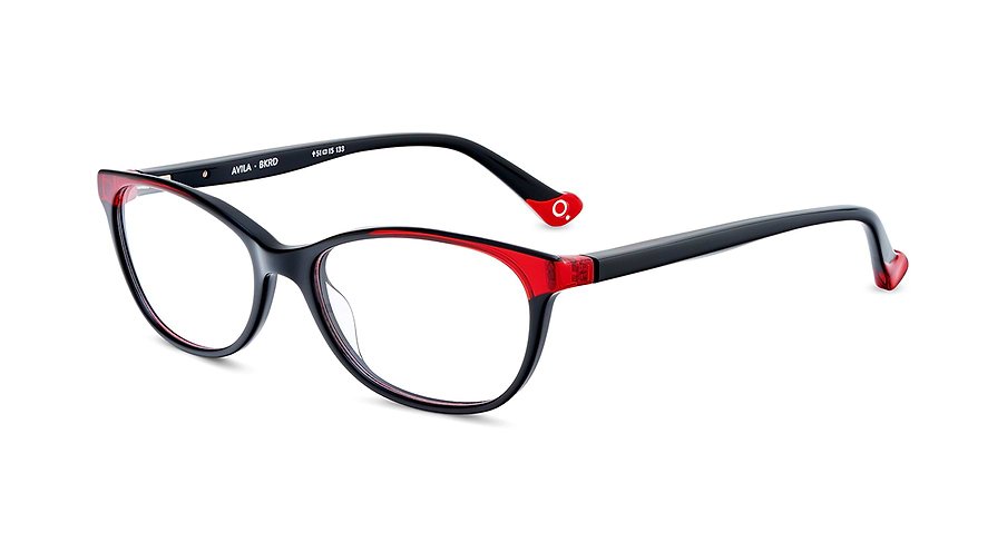 Das Bild zeigt die Korrektionsbrille AVILA BKRD von der Marke Etnia Barcelona in  schwarz-rot.