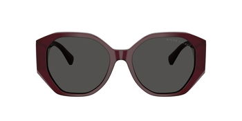 Das Bild zeigt die Ralph Lauren Sonnenbrille "The Juliette" in Bordeaux von vorne.