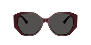 Das Bild zeigt die Ralph Lauren Sonnenbrille "The Juliette" in Bordeaux von vorne.