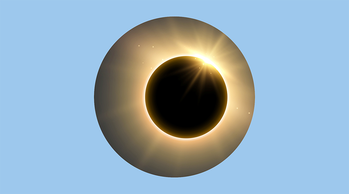 Zu sehen ist eine Grafik von einer Sonnenfinsternis