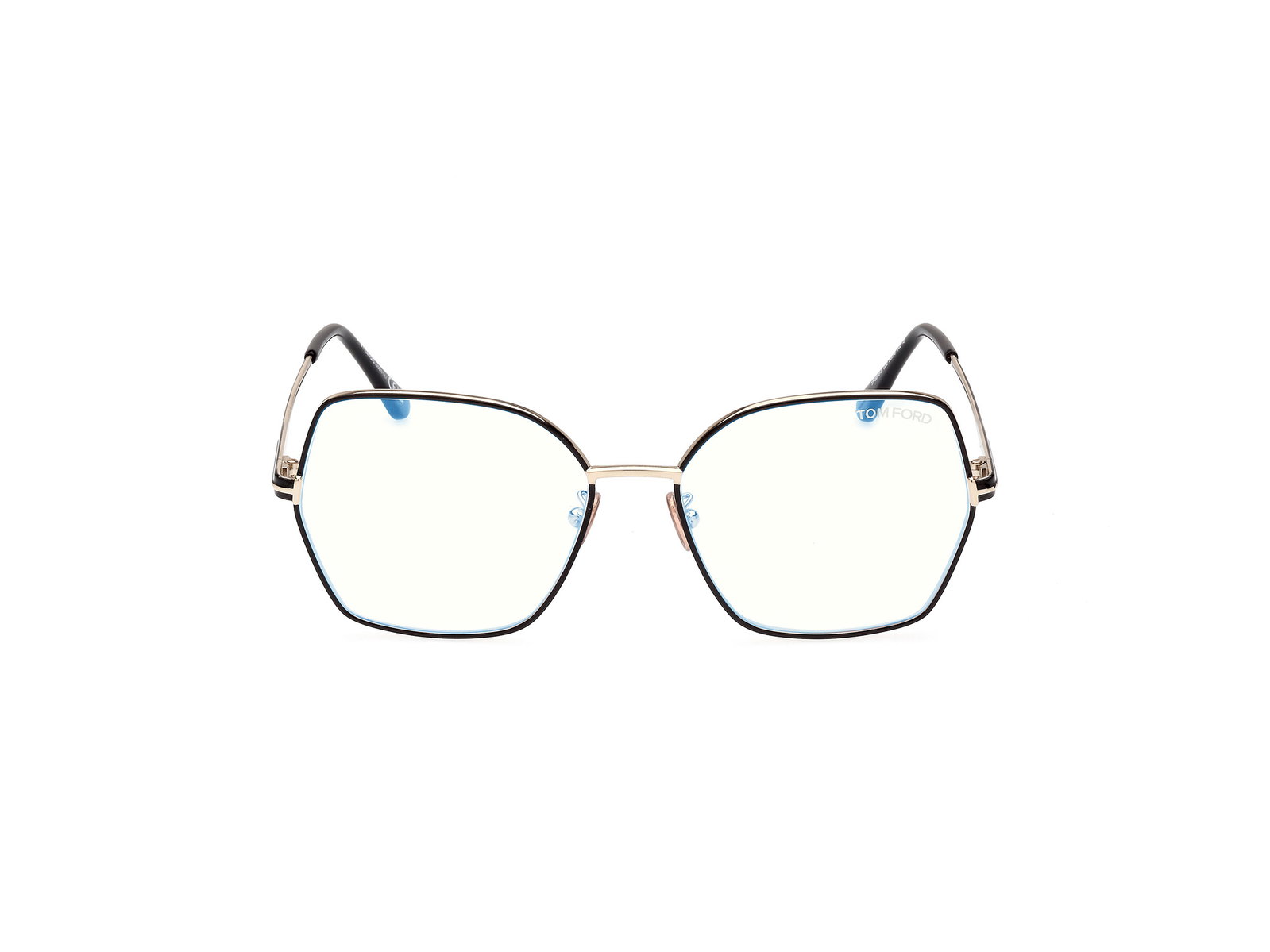 Das Bild zeigt die Korrektionsbrille FT5876-B 032 von der Marke Tom Ford in gold.
