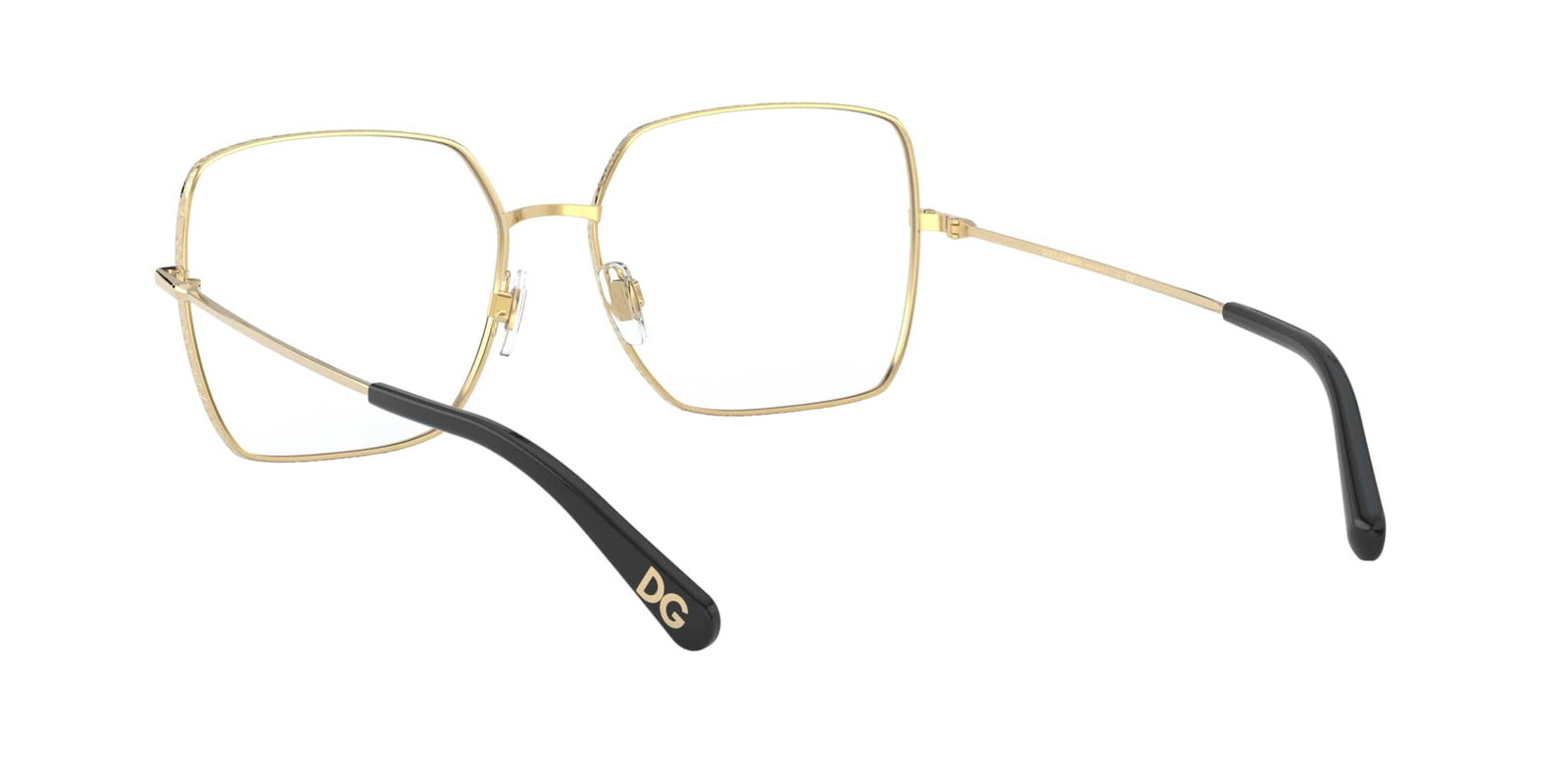 Das Bild zeigt die Korrektionsbrille DG1323 1334 von der Marke D&G in schwarz-gold.