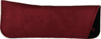 Das Bild zeigt ein rechteckiges Brillenetui in rot.