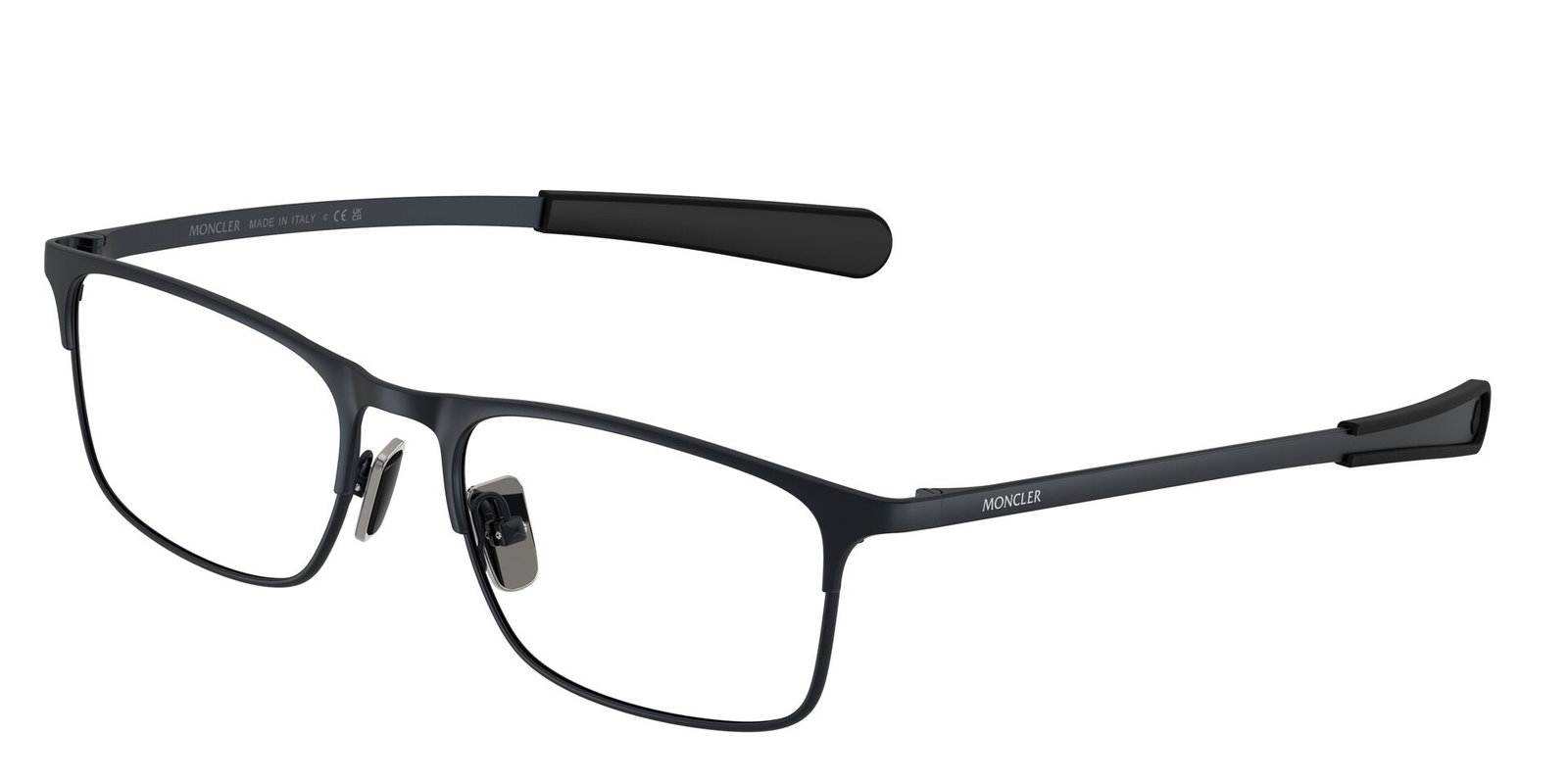 zu sehen ist die Korrektionsbrille 1014 von Moncler in der Farbe Schwarz.