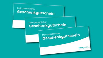 Zu sehen sind drei Gutscheine von Abele Optik