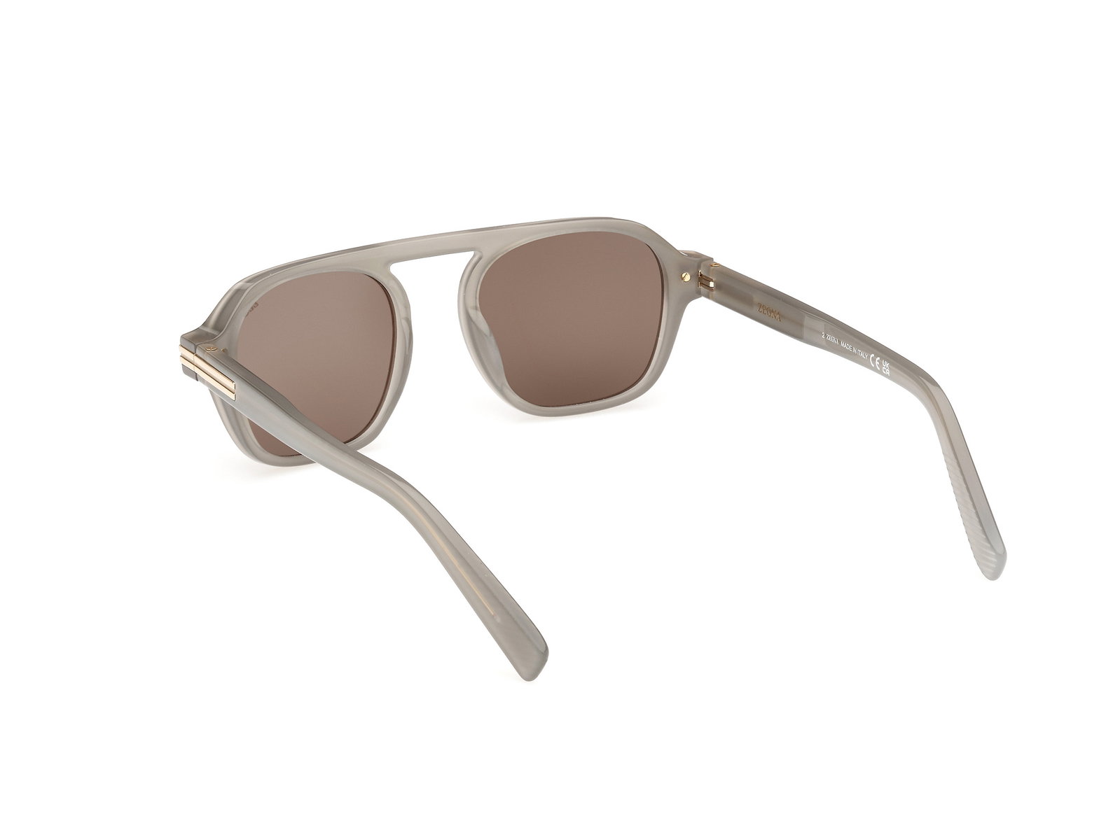 Das Bild zeigt die Sonnenbrille EZ5287 035 von der Marke Zegna in Glänzend Grau.