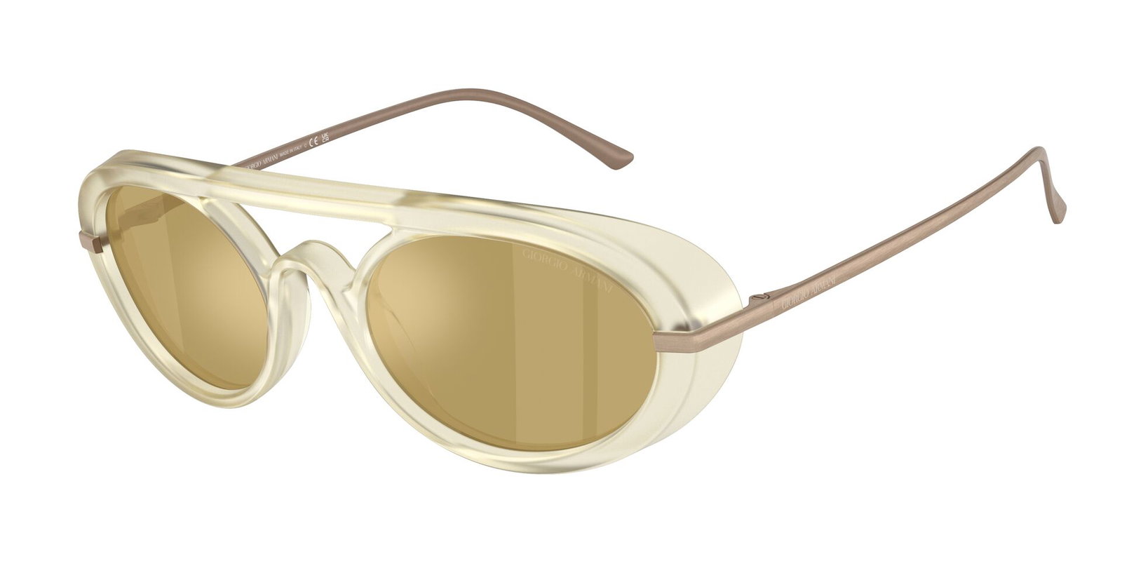Das Bild zeigt die Giorgio Armani Sonnenbrille AR8256 in Hellgelb