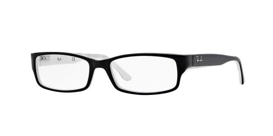 Das Bild zeigt die Korrektionsbrille RX5114 2097 von der Marke RayBan in schwarz - weiß.