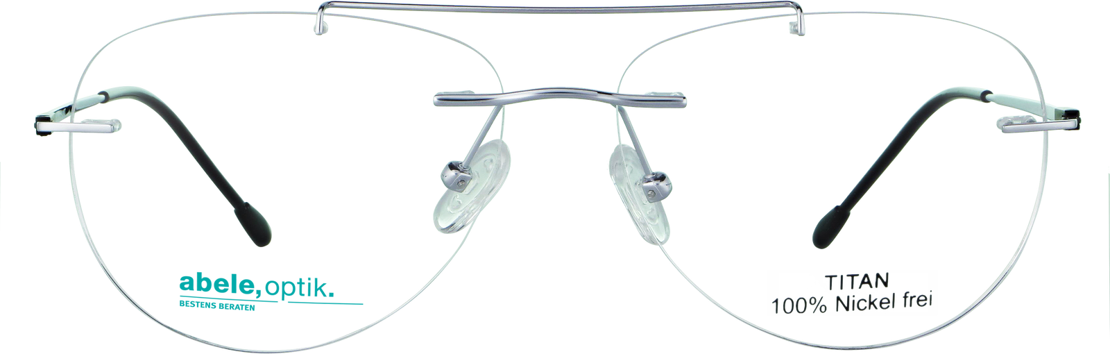 Das Bild zeigt die Korrektionsbrille 143841 von Abele Optik in silber.