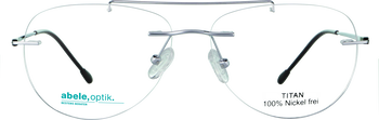 Das Bild zeigt die Korrektionsbrille 143841 von Abele Optik in silber.