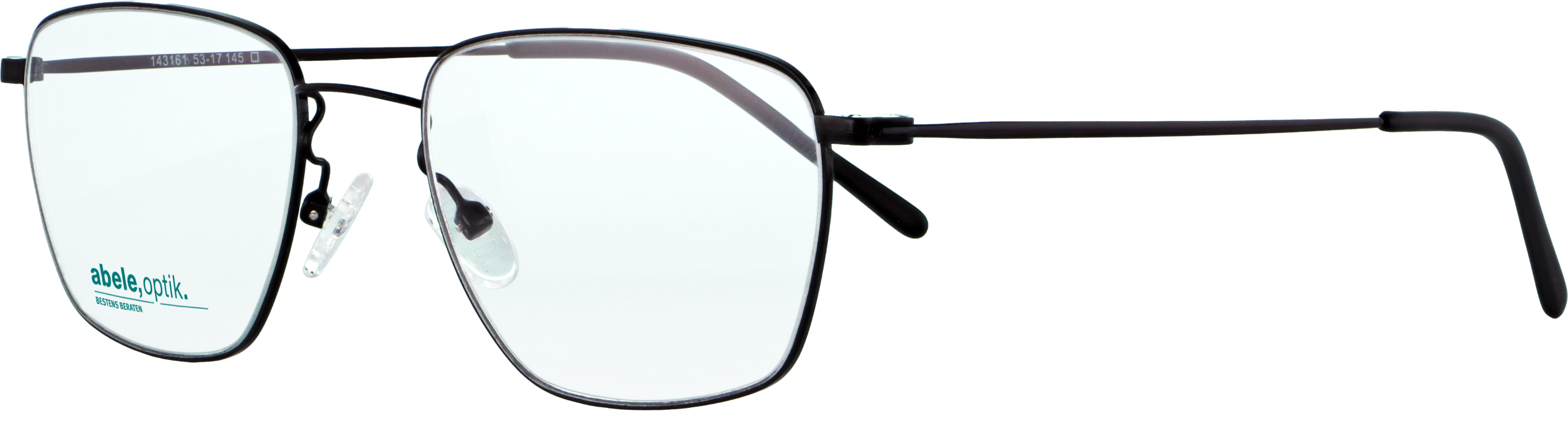 Das Bild zeigt die Korrektionsbrille 143161 von der Marke Abele Optik in schwarz.