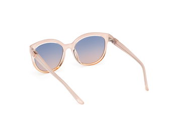 Das Bild zeigt die Sonnenbrille GU7877 57B von der Marke Guess in beige transparent.