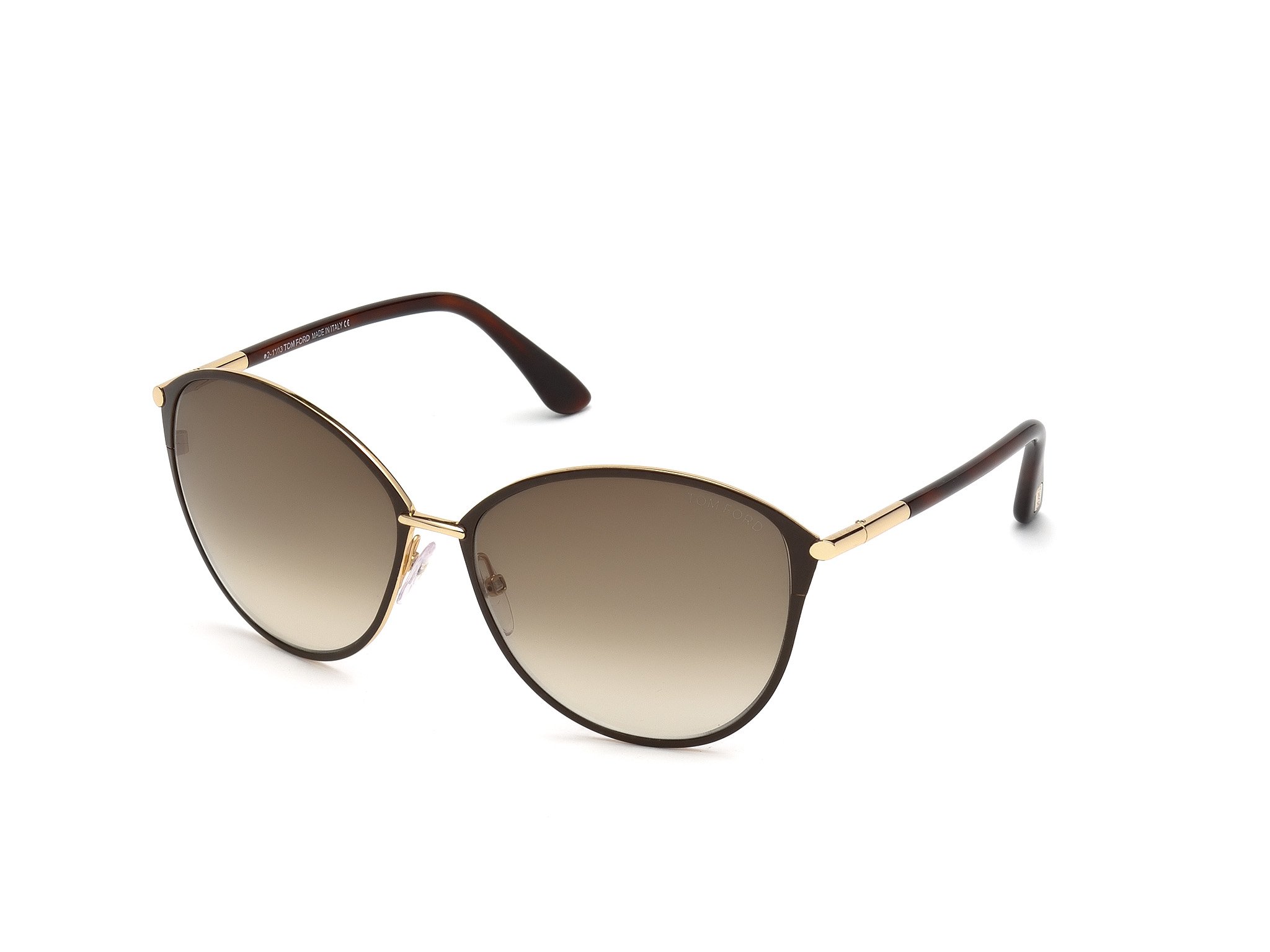 Das Bild zeigt die Sonnenbrille Penelope FT0320 von der Marke Tom Ford in schwarz gold