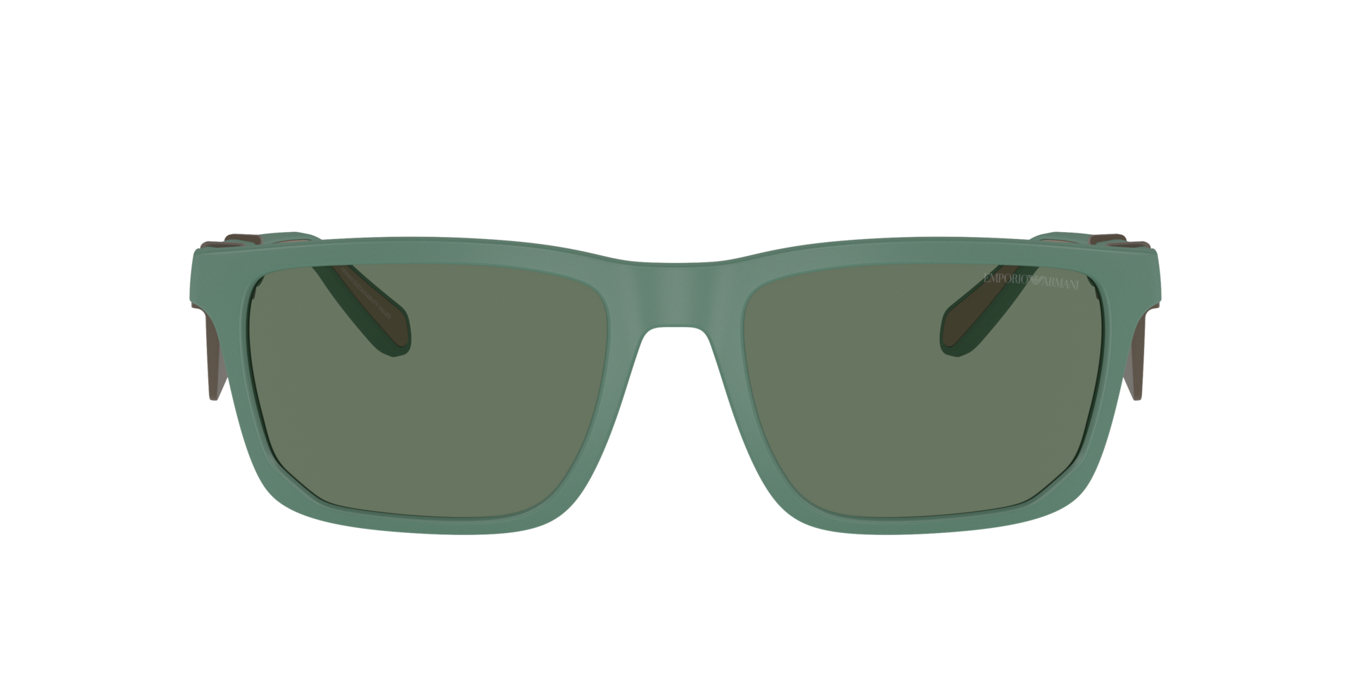 Das Bild zeigt die Sonnenbrille EA4219 610276 von der Marke Emporio Armani in Matt grün.