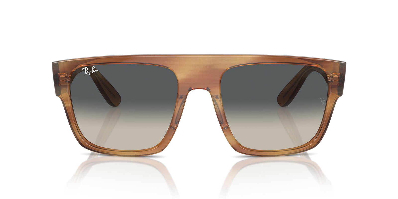 Das Bild zeigt die Sonnenbrille RB0360S 140371 von der Marke Ray-Ban in Braun gestreift.