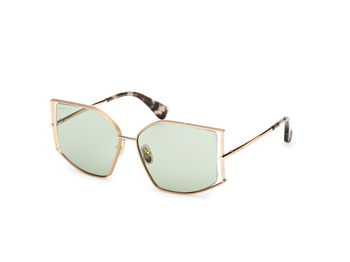 Das Bild zeigt die Sonnenbrille MM0142 von der Marke Max Mara in Blassgold.