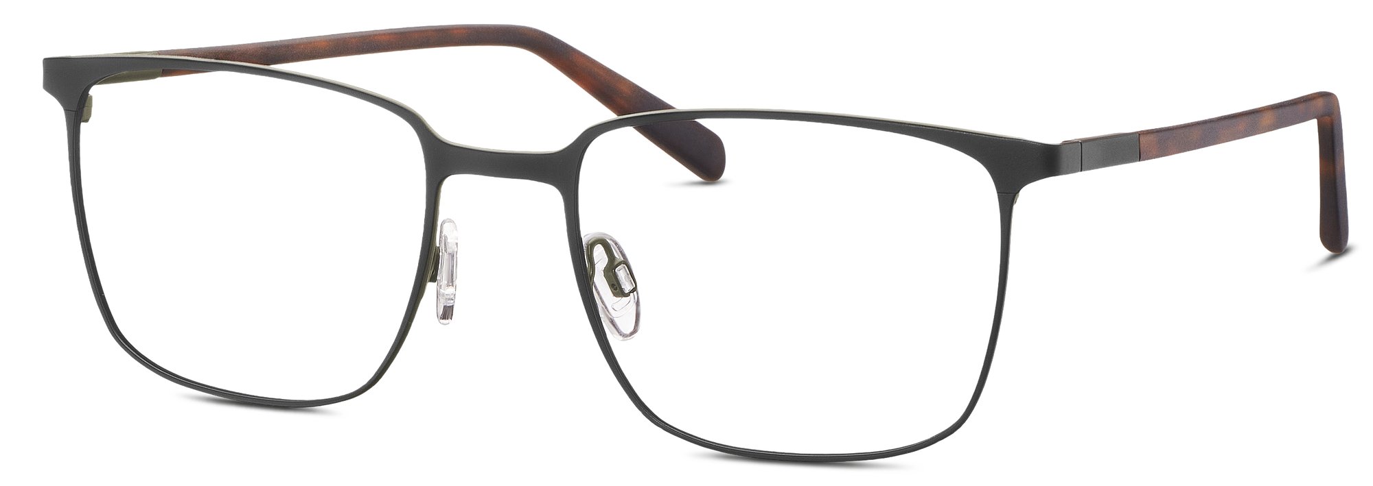 Das Bild zeigt die Korrektionsbrille 862056 10 von der Marke Freigeist in schwarz-oliv.