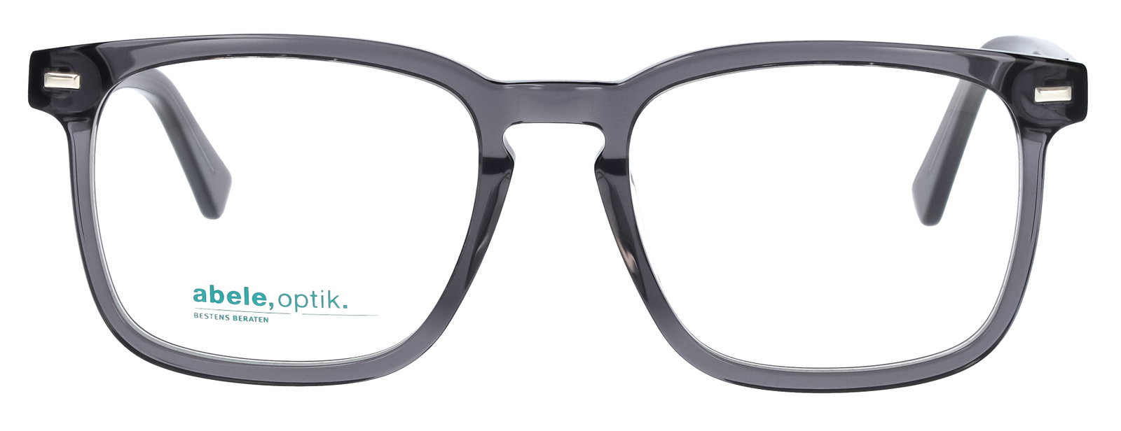 Das Bild zeigt die Korrektionsbrille 14591 von der Marke Abele Optik in grau transparent.