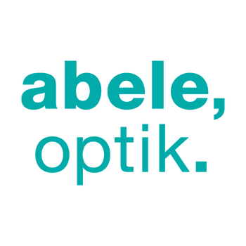 Das Bild zeigt das Abele Optik Logo in türkis in quadratischer Form.