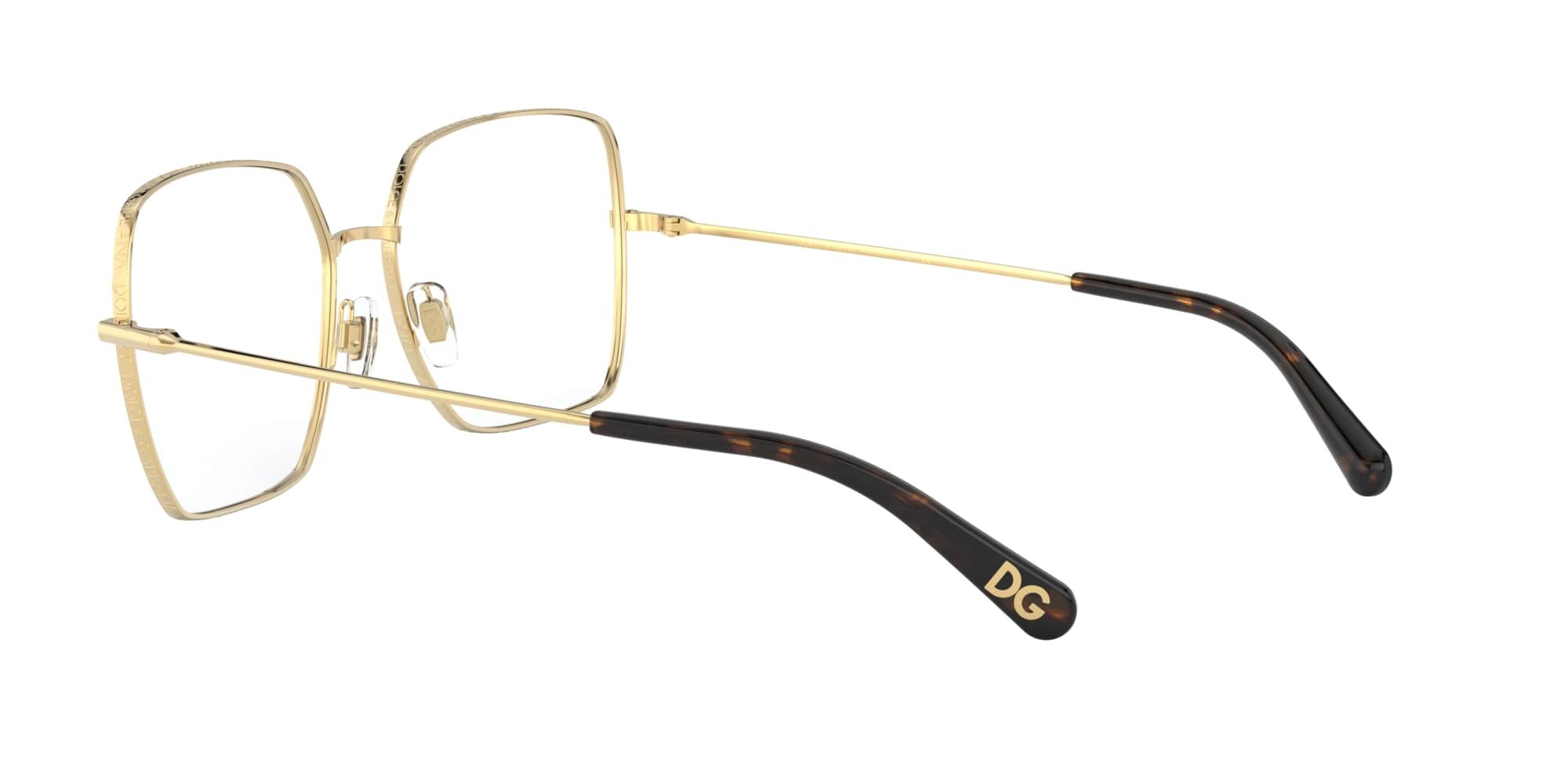 Das Bild zeigt die Korrektionsbrille DG1323 02 von der Marke D&G in gold.