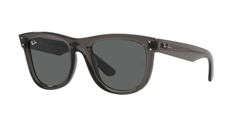 Das Bild zeigt die Sonnenbrille 0RBR0502S 6707GR von der Marke Ray Ban in transparent dunkelgrau.
